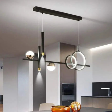 Lustra Led Suspendata Cu Telecomanda Damara, Lumina Rece/Calda/Neutra, Dimabila - vivimall.ro