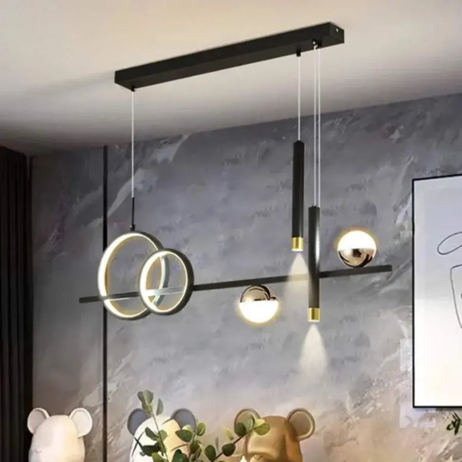 Lustra Led Suspendata Cu Telecomanda Damara, Lumina Rece/Calda/Neutra, Dimabila - vivimall.ro