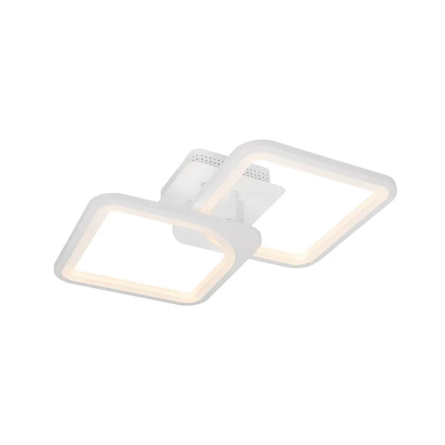 Lustra Led Cu Telecomanda Zoe, 2 Patrate, Lumina Rece/Calda/Neutra, Dimabila - vivimall.ro