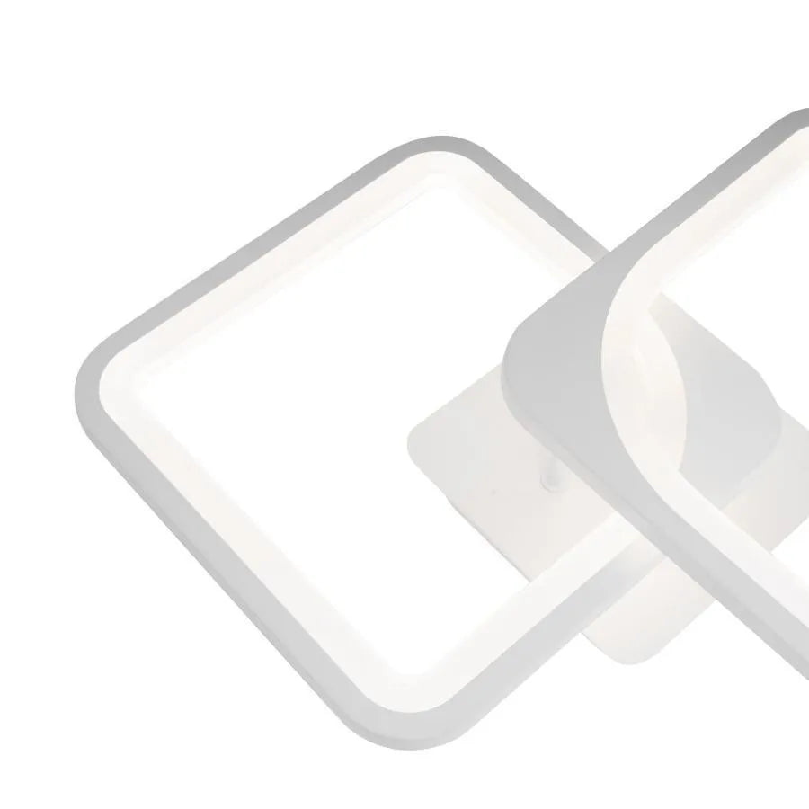 Lustra Led Cu Telecomanda Zoe, 2 Patrate, Lumina Rece/Calda/Neutra, Dimabila - vivimall.ro
