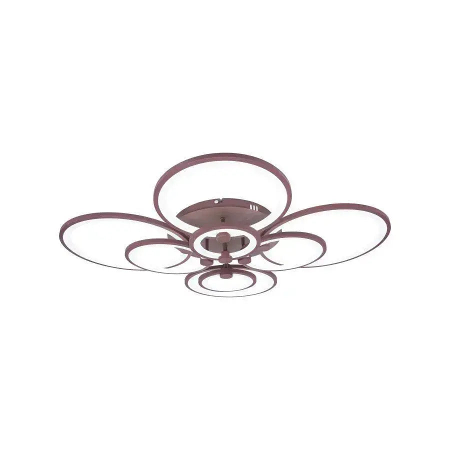 Lustra Led Cu Telecomanda Alani, 8 Cercuri, Lumina Rece/Calda/Neutra, Dimabila - vivimall.ro