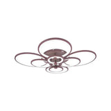 Lustra Led Cu Telecomanda Alani, 8 Cercuri, Lumina Rece/Calda/Neutra, Dimabila - vivimall.ro