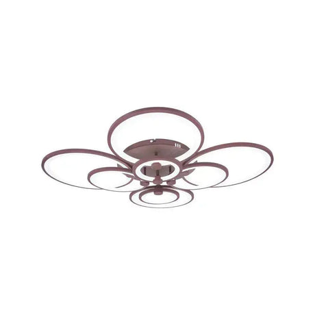 Lustra Led Cu Telecomanda Alani, 8 Cercuri, Lumina Rece/Calda/Neutra, Dimabila - vivimall.ro