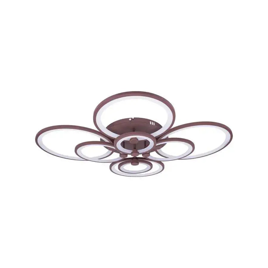 Lustra Led Cu Telecomanda Alani, 8 Cercuri, Lumina Rece/Calda/Neutra, Dimabila - vivimall.ro