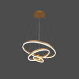 Lustra Led Suspendata Cu Telecomanda Elizabeth, 3 Cercuri, Lumina Rece/Calda/Neutra, Dimabila, Lucios - vivimall.ro