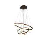 Lustra Led Suspendata Cu Telecomanda Emanuelle, 3 Cercuri, Lumina Rece/Calda/Neutra, Dimabila - vivimall.ro