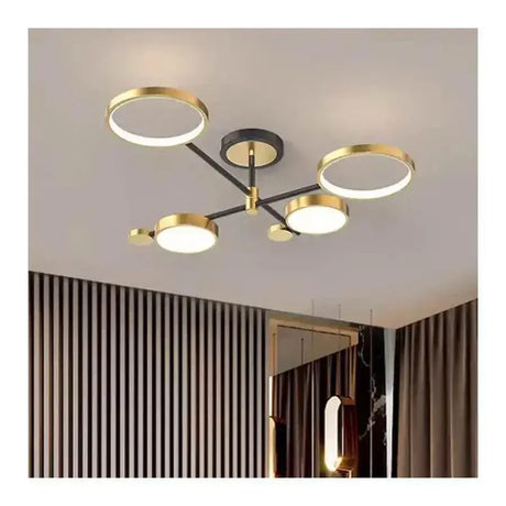 Lustra Led Cu Telecomanda Grupces, 4 Elemente, Lumina Rece/Calda/Neutra, Dimabila - vivimall.ro
