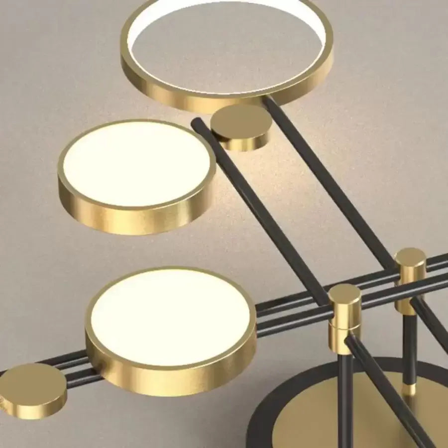 Lustra Led Cu Telecomanda Grupces, 8 Elemente, Lumina Rece/Calda/Neutra, Dimabila - vivimall.ro