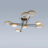 Lustra Led Cu Telecomanda Grupces, 8 Elemente, Lumina Rece/Calda/Neutra, Dimabila - vivimall.ro