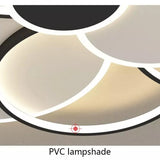 Lustra Led Cu Telecomanda Kian, 5 Cercuri, Lumina Rece/Calda/Neutra, Dimabila - vivimall.ro