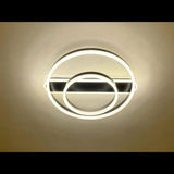 Lustra Led Cu Telecomanda June, 2 Cercuri, Lumina Rece/Calda/Neutra, Dimabila - vivimall.ro
