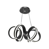 Lustra Led Suspendata Cu Telecomanda Infinity Twist , Ondulata, Lumina Rece/Calda/Neutra, Dimabila, - vivimall.ro