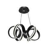 Lustra Led Suspendata Cu Telecomanda Infinity Twist , Ondulata, Lumina Rece/Calda/Neutra, Dimabila, - vivimall.ro