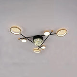 Lustra Led Cu Telecomanda Si Cristal Misel, 7 Elemente, Lumina Rece/Calda/Neutra, Dimabila - vivimall.ro