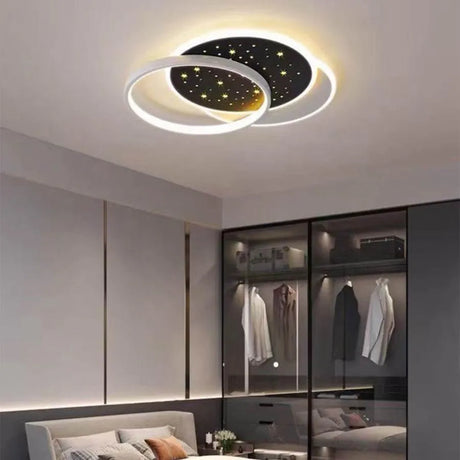 Lustra Led Cu Telecomanda Odessa, 3 Cercuri, Lumina Rece/Calda/Neutra, Dimabila - vivimall.ro