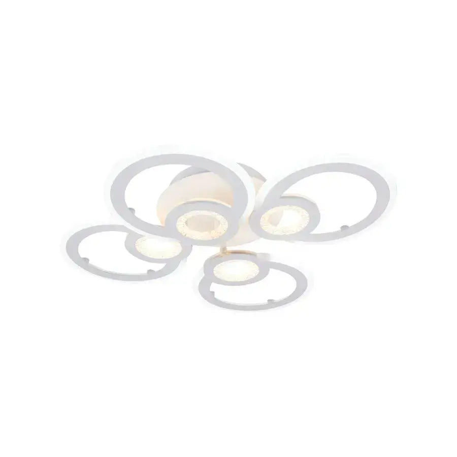 Lustra Led Cu Telecomanda Kade, 4 Cercuri, Lumina Rece/Calda/Neutra, Dimabila - vivimall.ro