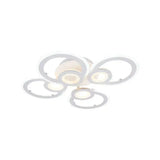 Lustra Led Cu Telecomanda Kade, 4 Cercuri, Lumina Rece/Calda/Neutra, Dimabila - vivimall.ro