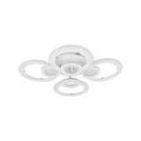 Lustra Led Cu Telecomanda Kade, 4 Cercuri, Lumina Rece/Calda/Neutra, Dimabila - vivimall.ro