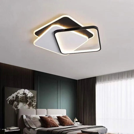 Lustra Led Cu Telecomanda Osanna, 3 Patrate, Lumina Rece/Calda/Neutra, Dimabila - vivimall.ro