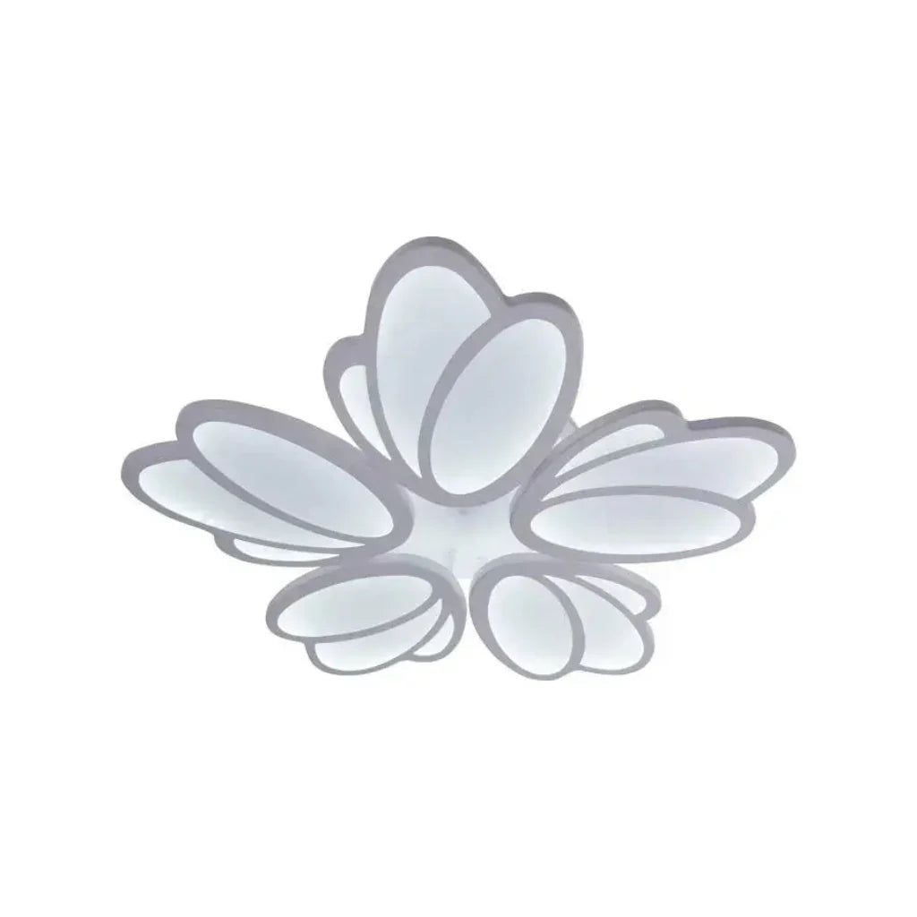 Lustra Led Cu Telecomanda Tulip, 5 Petale, Lumina Rece/Calda/Neutra, Dimabila - vivimall.ro