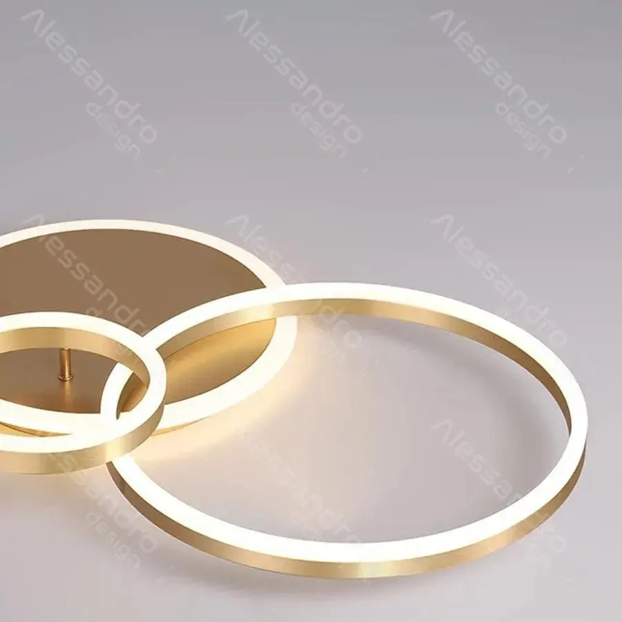Lustra Led Cu Telecomanda Rilia, 2 Cercuri, Lumina Rece/Calda/Neutra, Dimabila - vivimall.ro