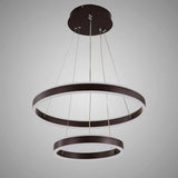 Lustra Led Suspendata Cu Telecomanda Olathe, 2 Cercuri, Lumina Rece/Calda/Neutra, Dimabila - vivimall.ro