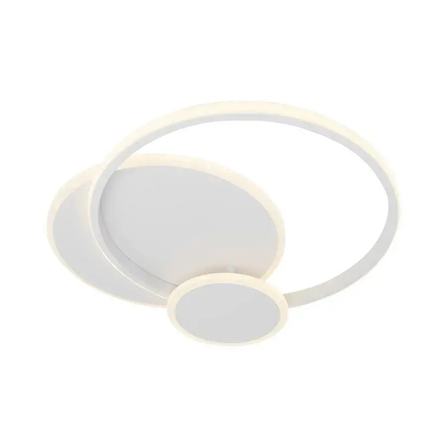Lustra Led Cu Telecomanda Silvian, 3 Cercuri, Lumina Rece/Calda/Neutra, Dimabila - vivimall.ro