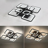 Lustra Led Cu Telecomanda Zoe, 8 Patrate, Lumina Rece/Calda/Neutra, Dimabila - vivimall.ro