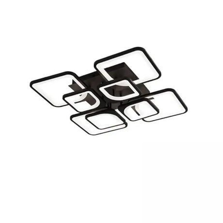 Lustra Led Cu Telecomanda Zoe, 8 Patrate, Lumina Rece/Calda/Neutra, Dimabila - vivimall.ro