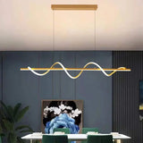 Lustra Led Suspendata Cu Telecomanda Aminia, Liniara, Lumina Rece/Calda/Neutra, Dimabila - vivimall.ro