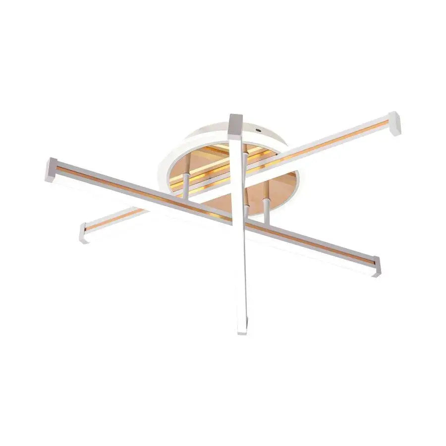 Lustra Led Cu Telecomanda Tamara, 3 Elemente, Liniara, Lumina Rece/Calda/Neutra, Dimabila - vivimall.ro