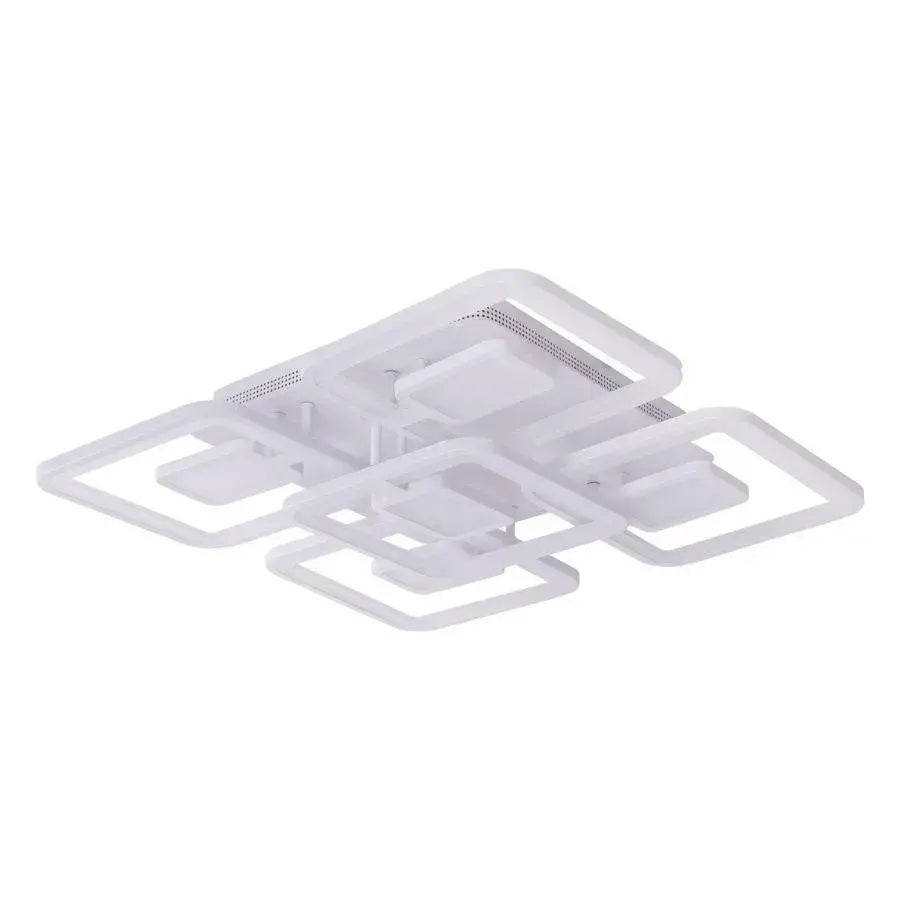Lustra Led Cu Telecomanda Felix, 5 Patrate, Lumina Rece/Calda/Neutra, Dimabila - vivimall.ro