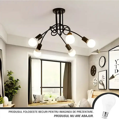 Lustra Modernist Penta 5, 5X E27 - vivimall.ro