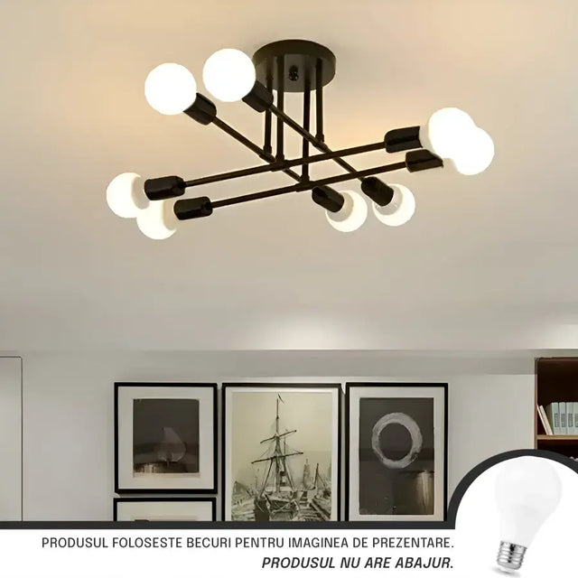 Lustra Modernist Octa 8, 8X E27 - vivimall.ro