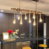 Lustra Vintage Cu Franghie Pedro, 8 X E27 - vivimall.ro