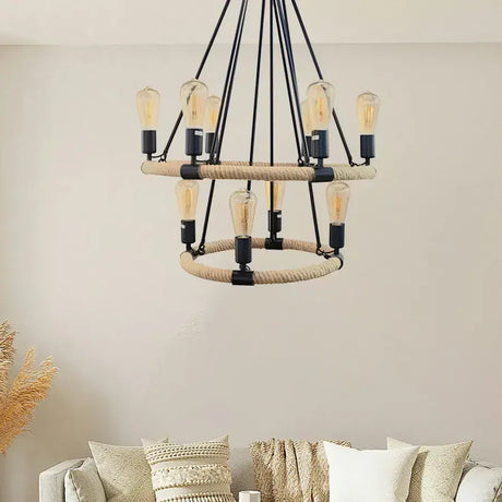 Lustra Rustica, 10*E27 - vivimall.ro