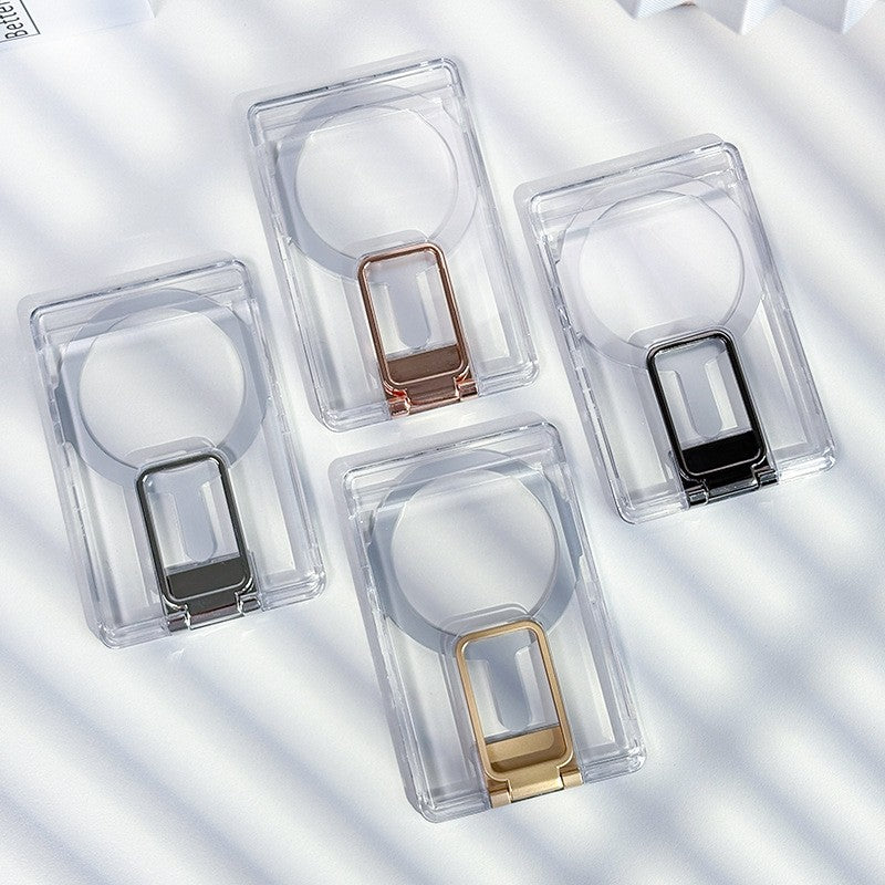 Suport Magsafe Magnetic pentru Telefon, Flippy, Suport pentru Card, Pc Transparent Argintiu