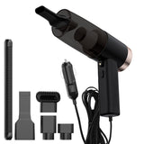 Aspirator Portabil Auto, Vivimall, pentru Casa si Masina, Cablu Auto, Tub Prelungitor, 4 Capete de Aspirare, 20x16x19cm, Negru