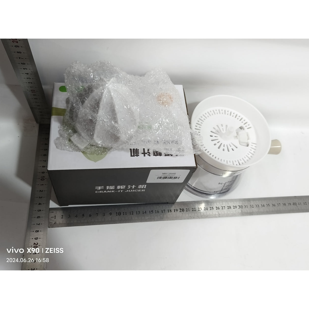 Storcator de Citrice Manual, Vivimall, Rezistente, Usor de Folosit si Depozitat, Durabil, Calitativ, 16.5x13cm, Transparent/ Alb - vivimall.ro