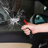 Maner Auto 4 in 1, Vivimall, Kit de Siguranta, Maner, LED, Cutter, Ciocan, din ABS si Aluminiu, 18 x 7 cm, Rosu/Negru - vivimall.ro