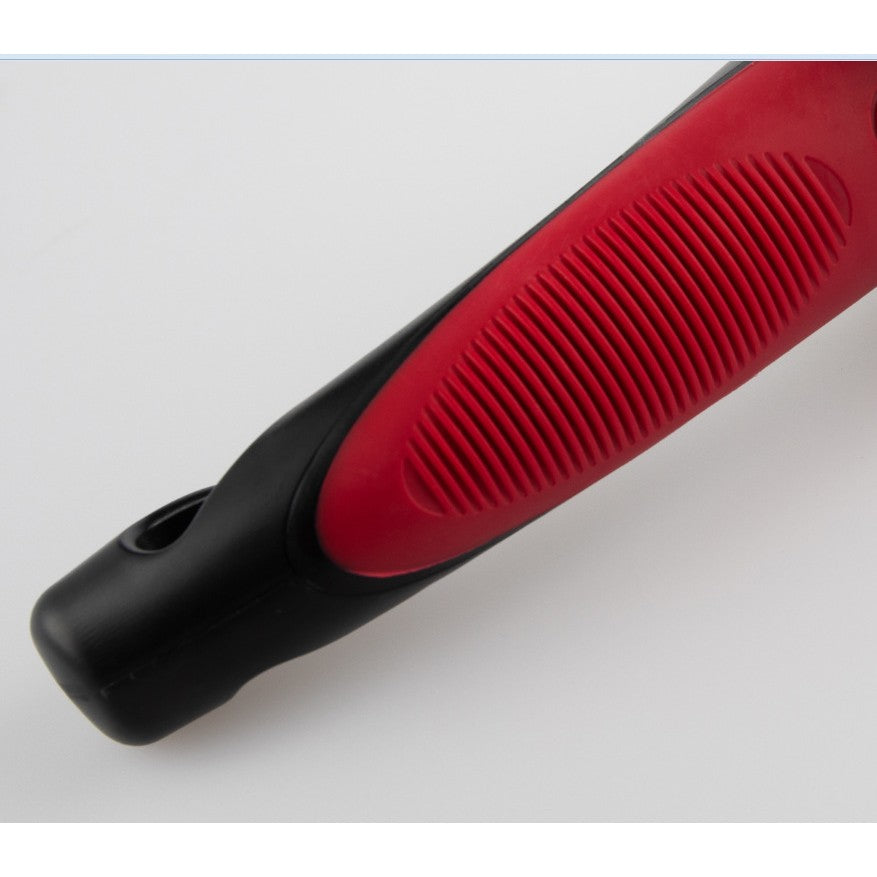 Maner Auto 4 in 1, Vivimall, Kit de Siguranta, Maner, LED, Cutter, Ciocan, din ABS si Aluminiu, 18 x 7 cm, Rosu/Negru - vivimall.ro