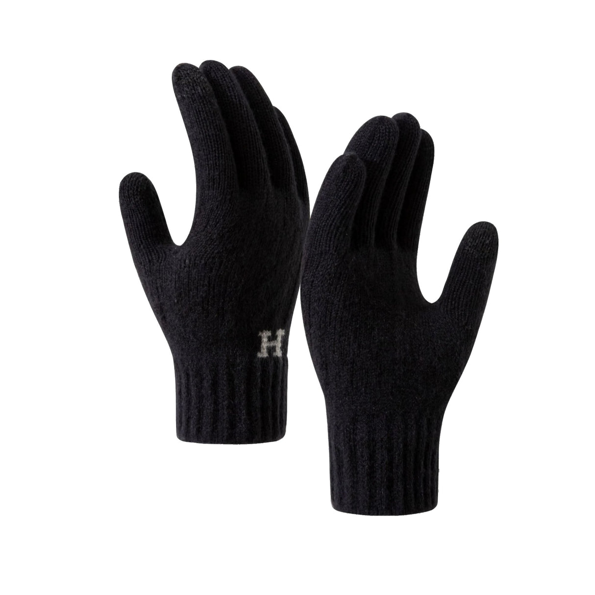 Manusi De Barbat, Functie Touchscreen (Ecran Tactil), Material Acril Tricotat, Manseta Elastica, Interior Catifelat, Marime Universala - vivimall.ro