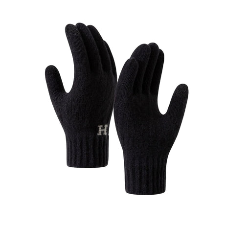 Manusi De Barbat, Functie Touchscreen (Ecran Tactil), Material Acril Tricotat, Manseta Elastica, Interior Catifelat, Marime Universala - vivimall.ro