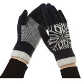 Manusi De Barbat, Functie Touchscreen (Ecran Tactil), Material Acril Tricotat, Manseta Elastica, Interior Catifelat, Marime Universala, Marin - vivimall.ro