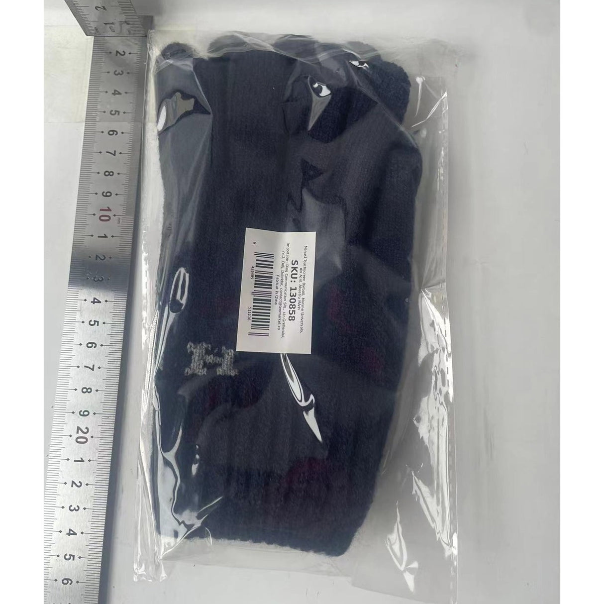 Manusi De Barbat, Functie Touchscreen (Ecran Tactil), Material Acril Tricotat, Manseta Elastica, Interior Catifelat, Marime Universala, Marin - vivimall.ro