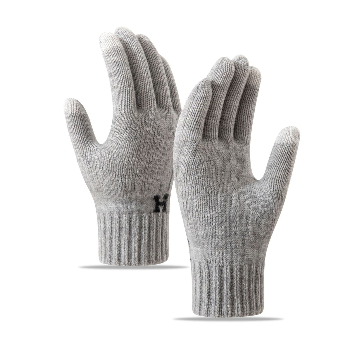 Manusi De Barbat, Functie Touchscreen (Ecran Tactil), Material Acril Tricotat, Manseta Elastica, Interior Catifelat, Marime Universala - vivimall.ro