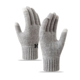 Manusi De Barbat, Functie Touchscreen (Ecran Tactil), Material Acril Tricotat, Manseta Elastica, Interior Catifelat, Marime Universala - vivimall.ro