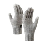 Manusi De Barbat, Functie Touchscreen (Ecran Tactil), Material Acril Tricotat, Manseta Elastica, Interior Catifelat, Marime Universala - vivimall.ro