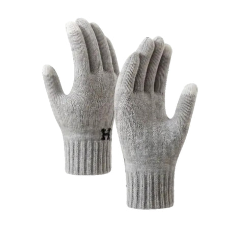 Manusi De Barbat, Functie Touchscreen (Ecran Tactil), Material Acril Tricotat, Manseta Elastica, Interior Catifelat, Marime Universala - vivimall.ro
