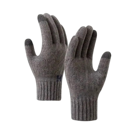 Manusi De Barbat, Functie Touchscreen (Ecran Tactil), Material Acril Tricotat, Manseta Elastica, Interior Catifelat, Marime Universala, Inchis - vivimall.ro